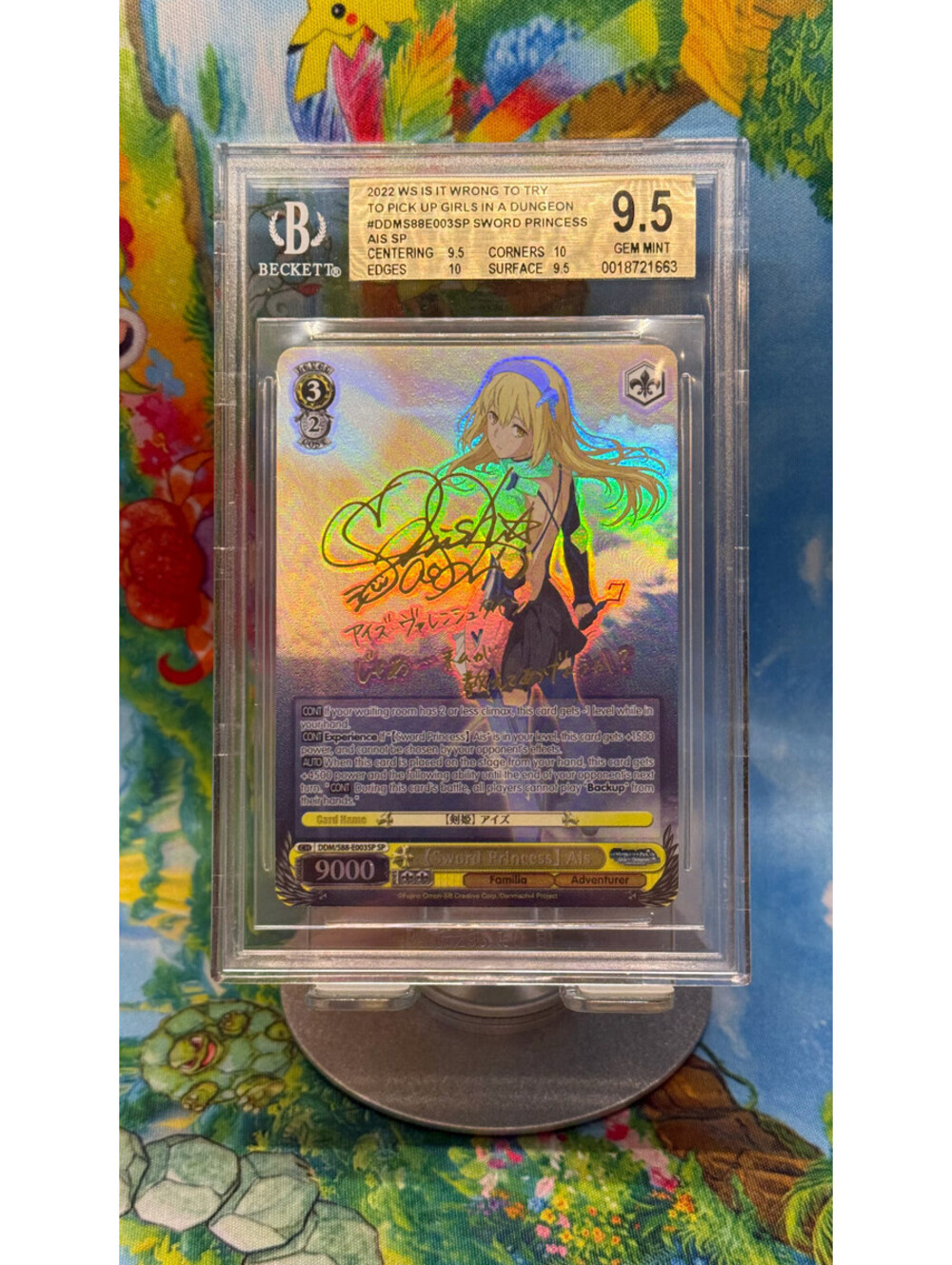 2022 Weiss Schwarz DanMachi Sword Princess Ais DDM/S88-E003SP SP English BGS 9.5